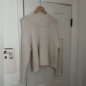 Aerie White Knit Sweater